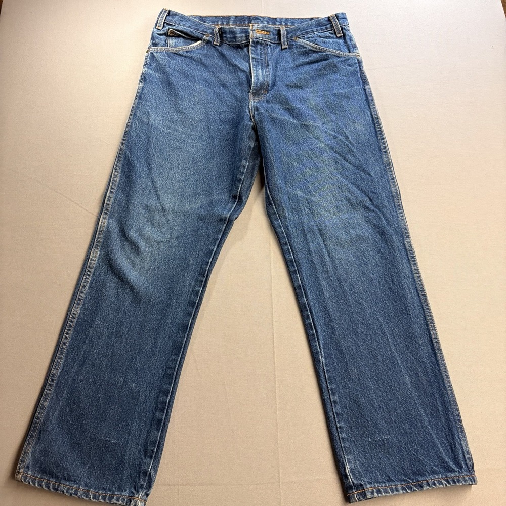 Dickies Jeans Mens 38x30 Blue Denim Relaxed Fit Straight Leg Work Pants